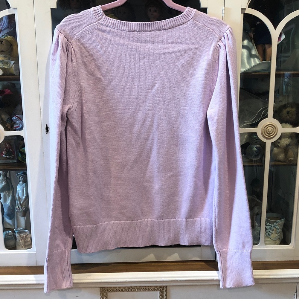 NWOT kate spade lavender sweater with roller skate motif - Picture 6 of 9